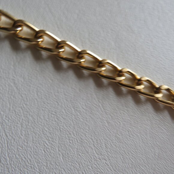 Toggle Clasp Curb Link Eloxal Gold Tone Metal Vintage Belt Chic Retro Belt - Picture 5 of 11